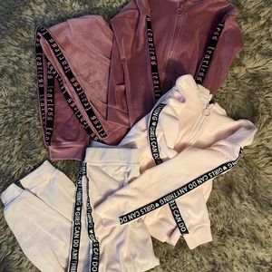 2 GIRLS VELOUR SWEAT SUITS BY IDEOLOGY